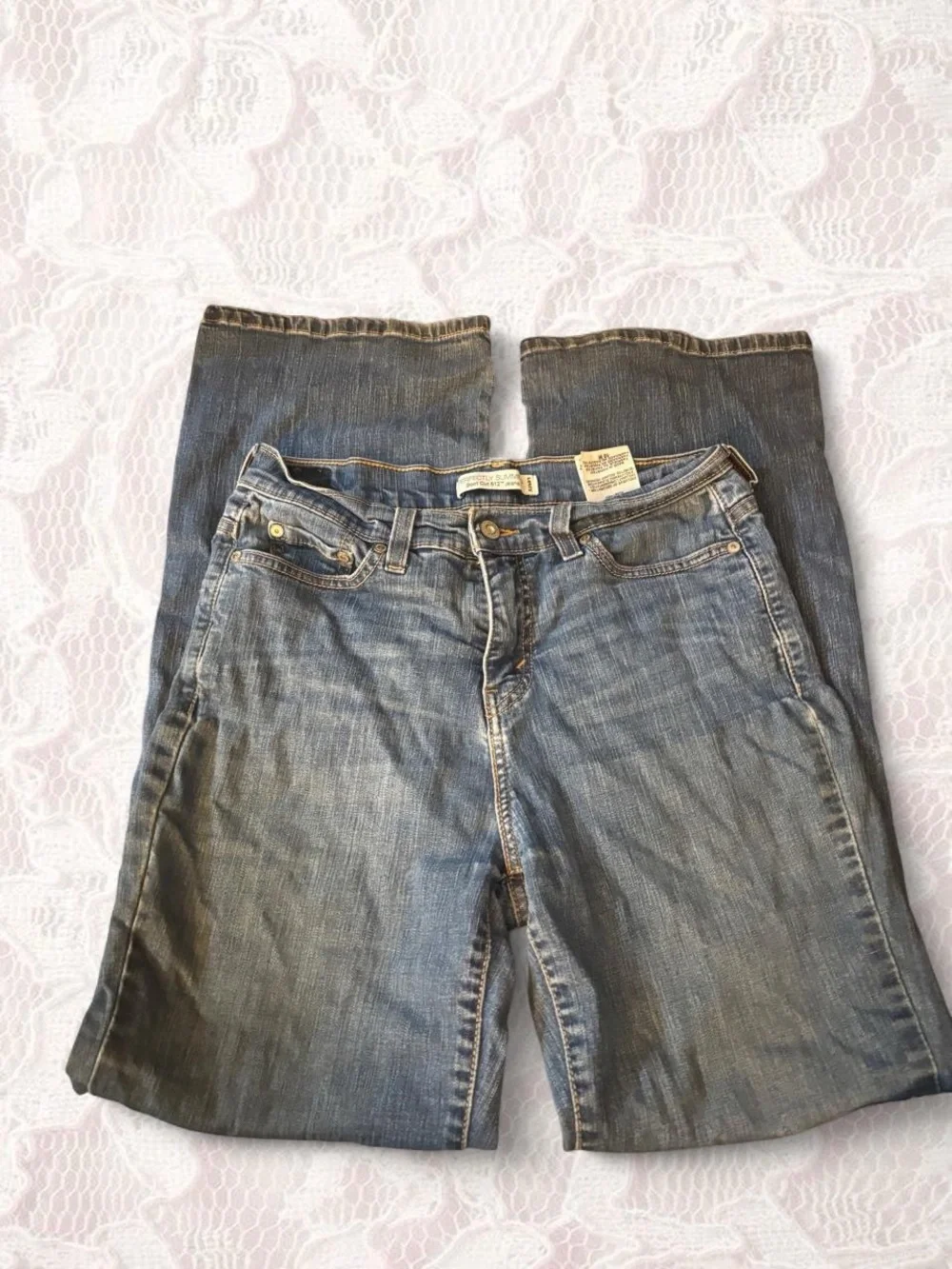 Levi's Women's Blue Bootcut Jeans with Embellished Back Pockets